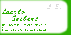 laszlo seibert business card